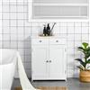 DecHome Mobiletto Bagno 2 Ante 2 Cassetti Moderno 60x30x75 cm Bianco DecHome