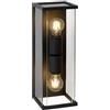 Lucide Claire - Lampada da parete esterna - IP54 - Nero, Vetro, nero, E27 15 wattsW 230 voltsV