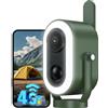 Xega 4G LTE Telecamera Magnetica con SIM scheda 2K HD Telecamera di