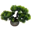 Bonsai di Pino Finto 22cm in Vaso Pianta Artificiale in Vaso per Scrivania Menso