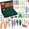 Lustkindheit Calendario dell'Avvento 2025 per Uomo Adulto - 77 Pezzi da Pesca con Esche e Att