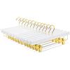 Amber Home 10 Pezzi 35.5cm Grucce Appendiabiti in Legno Bianco Liscio