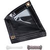 SHANNA Telo Telone Trasparente PVC Occhiellato, 420 G/M² 2 x 6 M Telo