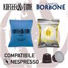 Caffè Borbone 100 CAPSULE COMPATIBILI NESPRESSO; 50 RESPRESSO ORO BORBONE +50 KOFFEE TIME