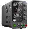 Jesverty Alimentatore CC variabile, alimentatore da banco commutabile 32V,10A con