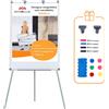 MAKELLO Lavagna Bianca Magnetica Treppiedi 90x60cm,Lavagna Cancellabile
