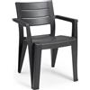 Keter Set 4 Sedie Da Esterno In Resina Con Braccioli Keter Julie Antracite