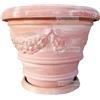 Toscana Vaso in Terracotta imprunetino con sottovaso toscana timbrato cm70 pianta albero