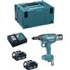 Makita Rivettatrice MAKITA DRV250RTJ (2 x 5,0 Ah + DC18RC + MAKPAC 3)