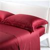 CORREDO ITALIANO® Set lenzuola matrimoniale in raso di cotone e orlo a giorno - Satin - Corredo It