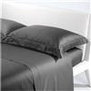 CORREDO ITALIANO® Set lenzuola matrimoniale in raso di cotone e orlo a giorno - Satin - Corredo It