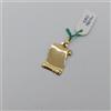 CIONDOLO MEDAGLIA PIASTRINA PERGAMENA IN ORO GIALLO 18KT 1 GR (8419) DA INCIDERE