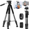 K&F Concept Treppiede Fotocamera e Smartphone 190cm Treppiede Leggero in Alluminio S255A3