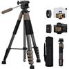 K&F Concept Treppiede Fotocamera e Smartphone 190cm Treppiede Leggero in Alluminio S255A3