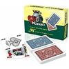 Modiano Carte Poker Modiano Cofanetto 2 Mazzi 98 Carte Plastificate Dorsi Blu e Rosso