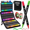 Tongfushop 84 Colori Pennarelli Acrilici Doppia Punta, Marcatori Acrilici