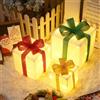 Linhai Jiaming Electronic Technology Co. Aluusy Set di 3 LED Scatola Regalo Natale, 50 LED Paccho Regalo Luminose