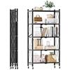 VVVineanie 5-Livelli Scaffale Pieghevole di Stoccaggio in Metallo con Ruote, 28,15"