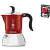 Bialetti Caffettiera Fiammetta tazze 4, rosso
