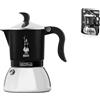 Bialetti Biletti Caffettiera Fiammetta tazze 4, nero