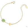 BRACCIALE IN ORO GIALLO 9K ROBERTO GIANNOTTI ANGELO CUORE E QUADRIFOGLIO NKT391