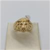 ANELLO DA UOMO TESTA DI LEONE IN ORO GIALLO 18KT 10,6 GR. N.23 (8423)