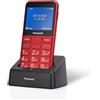 Panasonic KX-TU155EXRN Cellulare per Anziani, Pulsante SOS, Pulsanti Grandi, Com
