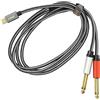 LinQ, Cavo Splitter USB-C a 2x Jack 6.35mm Maschi Nylon Intrecciato 1.5m, Grigio
