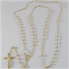 COLLANA ROSARIO ORO GIALLO 750 18K MEDAGLIA MIRACOLOSA CROCE 52 CM MADE IN ITALY
