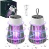 DAJASD 2PCS Lampada Antizanzare, 2 En 1 Lampada Zanzariera Elettrica,