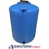 GIURGOLA SERBATOIO CONTENITORE ACQUA BLU POLIETILENE PE Litri 220 VERTICALE + RACCORDI