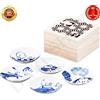 Arachidi Peanuts Snoopy Plate Piatto di salsa di soia blu e bianco, piatto piccolo con...