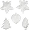 Creativ Statuine natalizie in polistirolo, H: 7-8 cm, bianco, 5pz