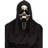 Fun World Scream - Maschera Ghostface oro metallizzato, accessorio per costume da Halloween e festa horror