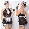 JSY Costume Cameriera Sexy Curvy Donna Taglie Forti Lingerie Pizzo French Maid Hot