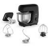 Moulinex Bake essential Robot pasticcere, 800 W, Ciotola 4.8 L, kit di pasticceria, Tritacarne QA161810, Nero Glama