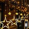 SALCAR Tenda luminosa a LED con stelle, 2m, 160 LED con 10 stelle con 8