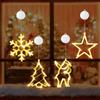 Aggiorna O-Kinee Lampada a Ventosa Per Natale,4 Pezzi LED Luci di Natalizie