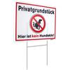 Goodvia PrivatGrundstück - Cartello per la toilette per cani, 32 x 24