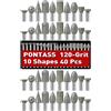 PONTASS 40 Pezzi Set di Frese Rotanti in Carburo per Dremel Professionali di