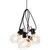 Konstsmide LED globe - Sistema di estensione per giardino, design retrò, 10 lampadine trasparenti, 10 diodi color ambra, per esterni (IP44), 7 W, cavo nero