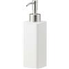Yamazaki 5351 TOWER Film Hook Soap Dispenser, white, DISPENSER : ABS Resin/Silicone PUMP : Stainless Steel/Polyethylene FILMHOOK : Polycarbonate/PET/Silicone, 5.5 x 7.5 x 19.5 cm
