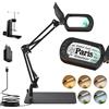 LHYNEE 2 in 1 Lampada con Lente di Ingrandimento Professionale, 10x Lente