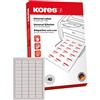 Kores - Etichette adesive bianche - Etichette autoadesive 4,85 x 2,54 cm - Etichette universali A4 - Etichette nome, accessori da cucina, forniture per ufficio - Confezione da 25 fogli