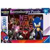 Ravensburger - Puzzle Sonic, 300 Pezzi XXL, Età Raccomandata 9+ Anni