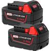 LabTEC 2 confezioni di batterie Li-ion 5,5 Ah per Milwaukee M18,