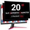 ZOEGAA Confezione da 2 Pellicole Privacy Monitor 20 Pollici per Computer