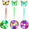 URAQT Scrunchies LED, 6PCS Fasce Elastiche, con Trecce in fibra ottica,