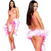 Music Legs Catsuit Bodystocking Tutina Rosa PINK con Spalline Sottili a Rete Maglia Larga