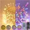 Ayciep Ningbo Golden Power Electronic Co Catena luminosa a LED per esterni, 20 m, 200 LED, luce bianca calda e